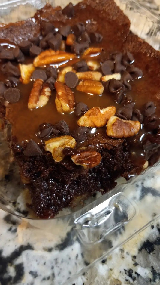 Caramel Turtle brownies