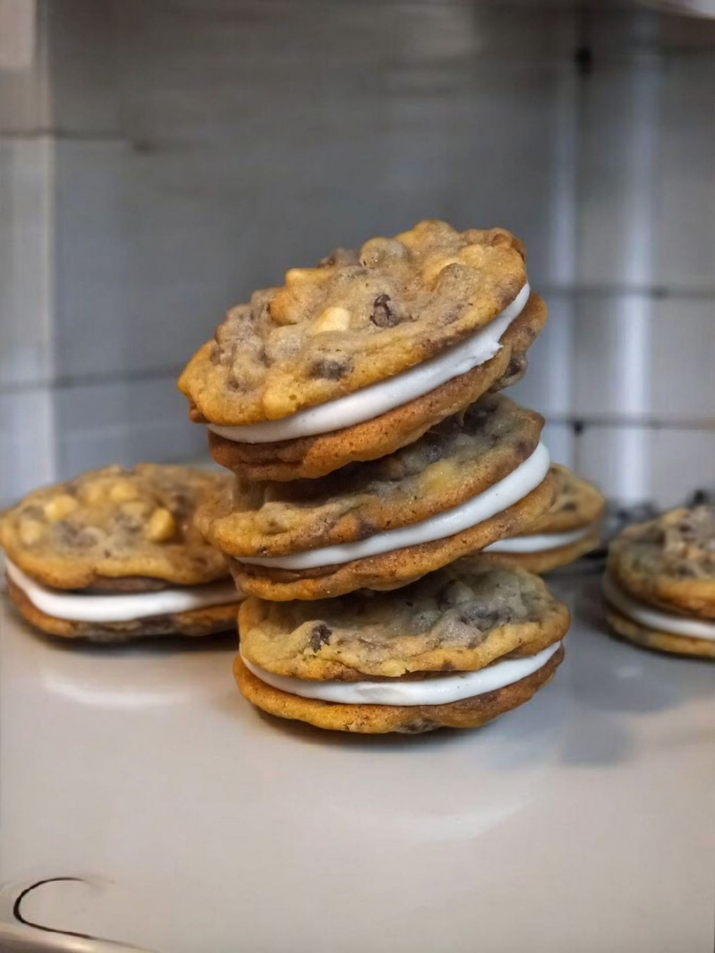 Chocolate chip sandwich cookies